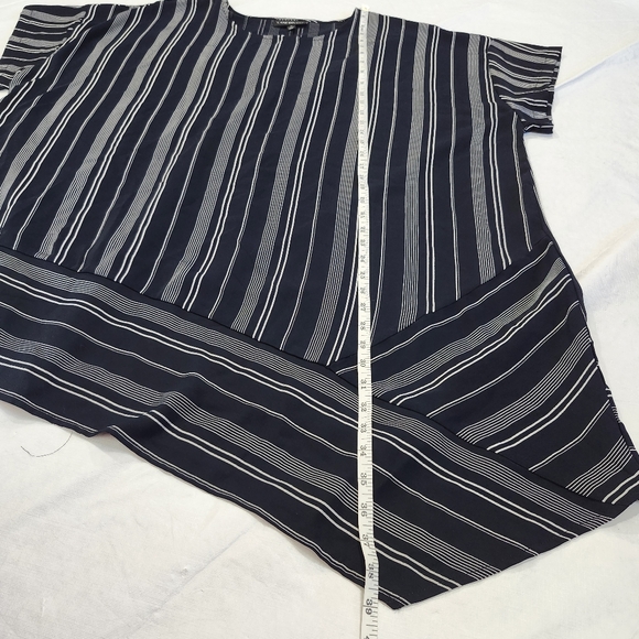Lane Bryant Size 20 Tunic Striped Blue and White Women's Top - Picture 4 of 7